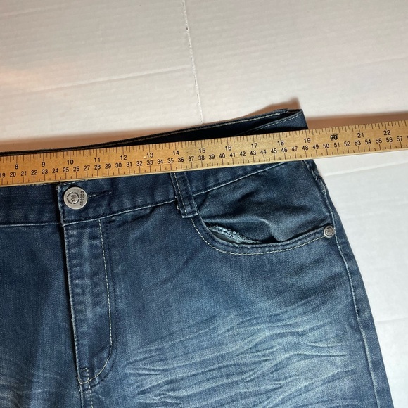 Men’s Mecca Dark Wash Denim Jeans Y2K Everyday Fashion Wear Sz. W38 X L32 - Picture 7 of 15